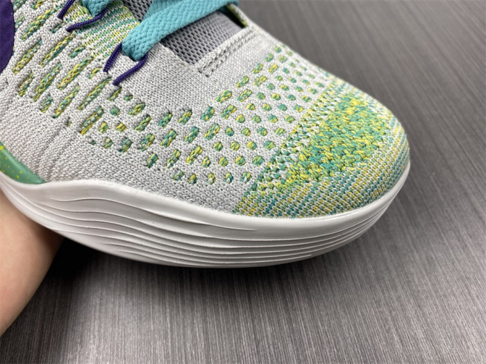 Nike Zoom Kobe 9 IX Grey Green Purple Shoes 630487-005