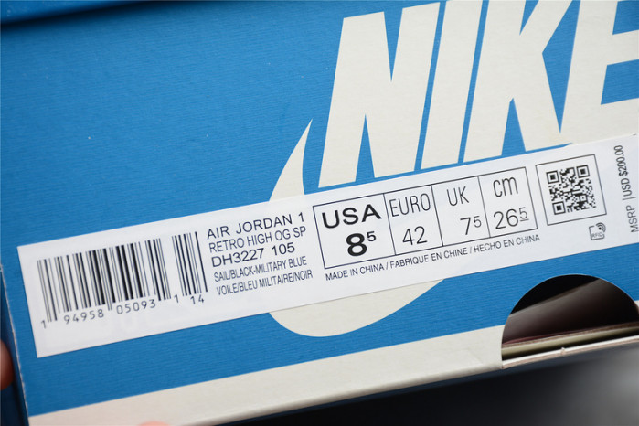 Travis Scott x Fragment x Air Jordan 1 Blue White DH3227-105