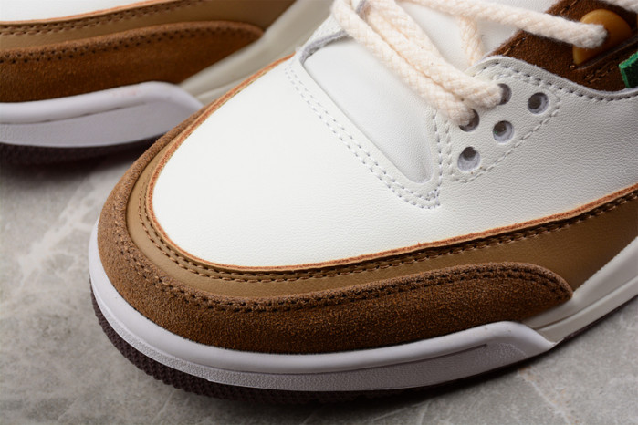 Air Jordan 3 Retro SE White Dark Brown Green 398614-500